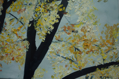 Autumn's Trees Branches original painting by Kristina Česonytė. Home