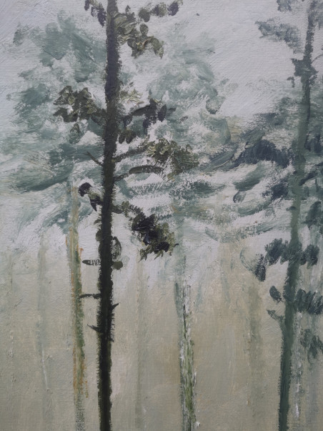 Forest In Fog original painting by Kristina Česonytė. Home