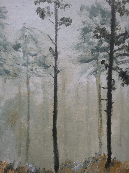 Forest In Fog original painting by Kristina Česonytė. Home