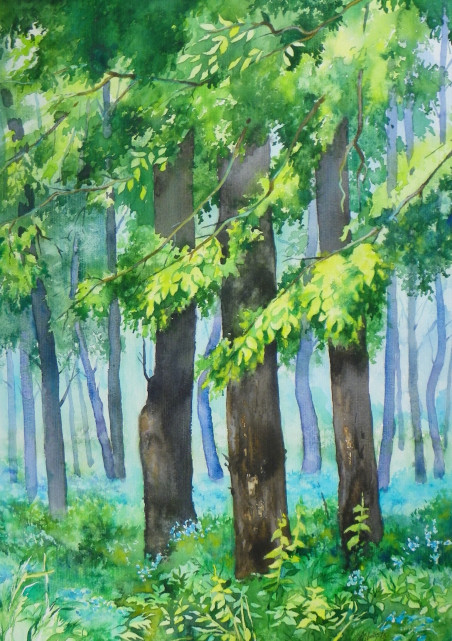 In The Park original painting by Algirdas Zibalis. Home