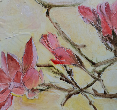 Magnolia 3 original painting by Inesa Škeliova. Home