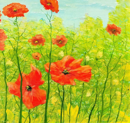 Poppies. Maisiejūnai original painting by Petras Kardokas. Home