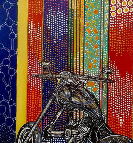 Steel Horse original painting by Artūras Skopas. Home