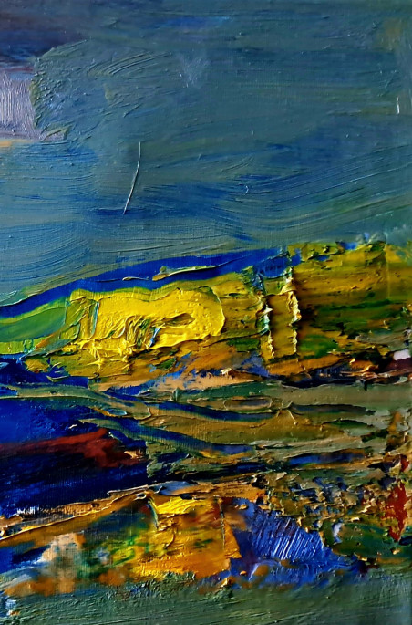 Nida in the Evening original painting by Saulius Kruopis. Home