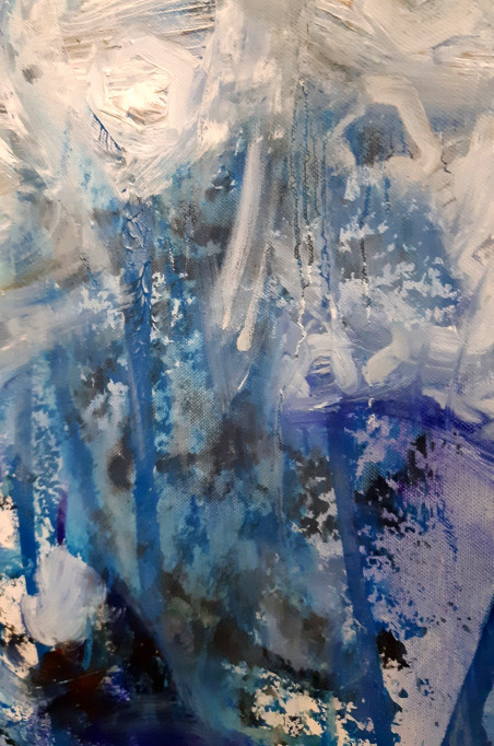 Water transformation. Ice original painting by Kristina Čivilytė. Home