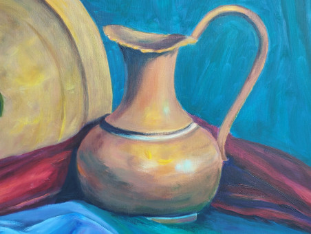 Oriental Still Life original painting by Irena Jasiūnienė. Still-Life