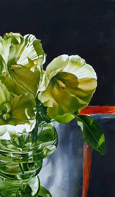 A Pillar Rose in the Vase original painting by Rimas Nаkrašas. Home