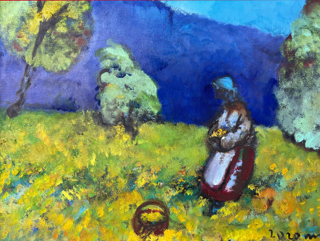 Dandelion Picker original painting by Jonas Daniliauskas. Home