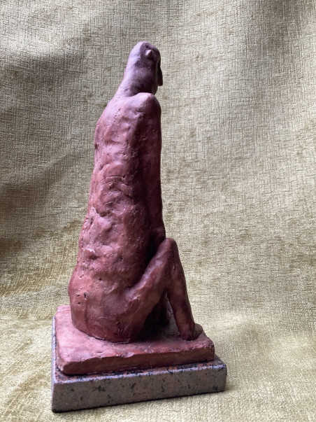 Caregiver. Pink. original painting by Robertas Strazdas. Sculpture