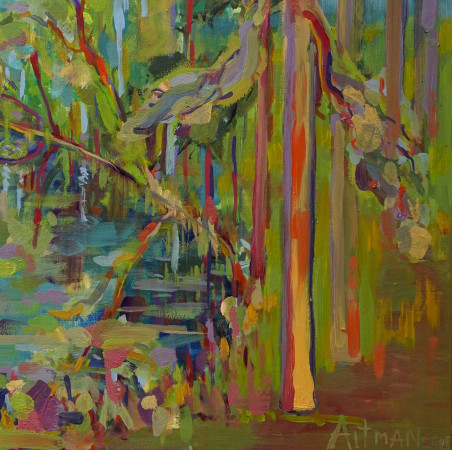 Forest reflection original painting by Laura Aitmanė. Home