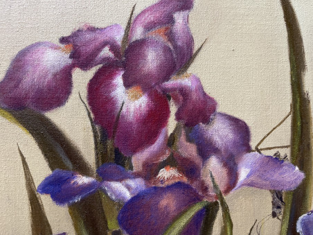 Irises original painting by Danutė Virbickienė. Home