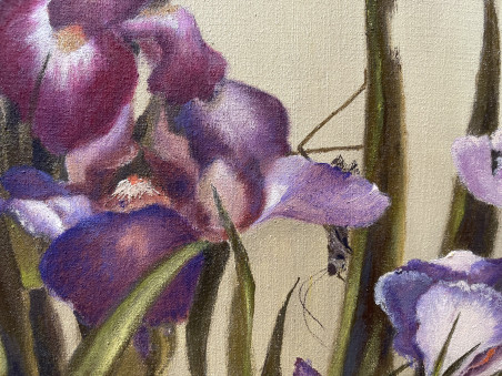 Irises original painting by Danutė Virbickienė. Home