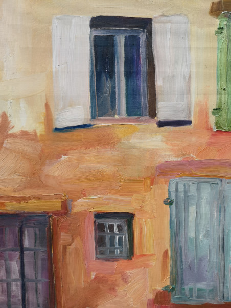 French Street original painting by Audinga Mockaitienė. Home