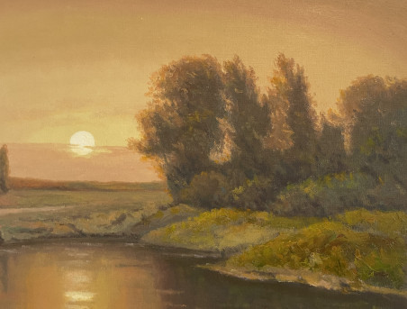 Summer Evening original painting by Rimantas Virbickas. Home