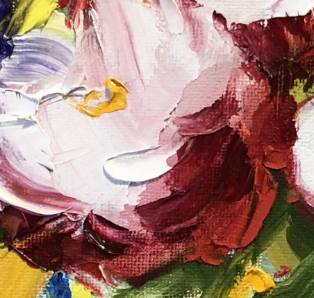 Peonies original painting by Dina Jankauskienė. Home