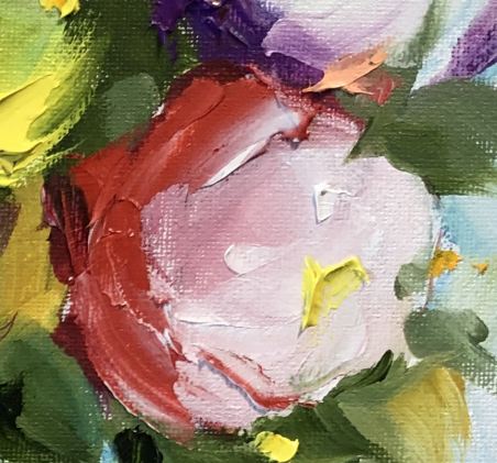 Peonies original painting by Dina Jankauskienė. Home