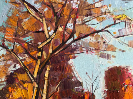 Autumn original painting by Arvydas Kašauskas. Home