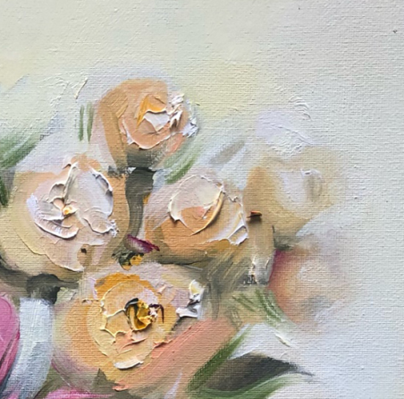 Vintage Bouquet original painting by Dina Jankauskienė. Home