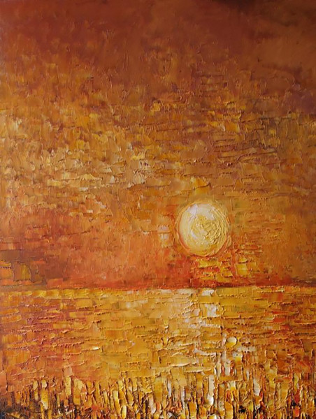 Cycle "Day". Evening original painting by Simonas Gutauskas. For Art Collectors