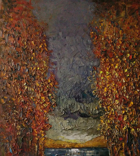 Cycle "Seasons". Autumn original painting by Simonas Gutauskas. Home