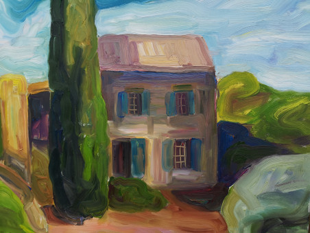 Cottage in Provence original painting by Audinga Mockaitienė. Home