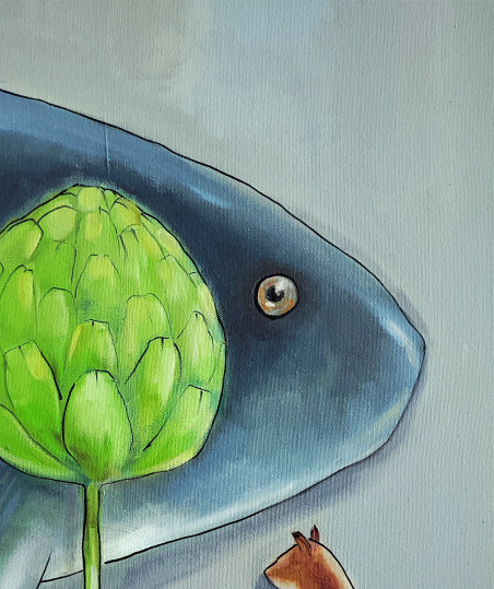 Artichoke original painting by Aurelija Filipauskytė. Home