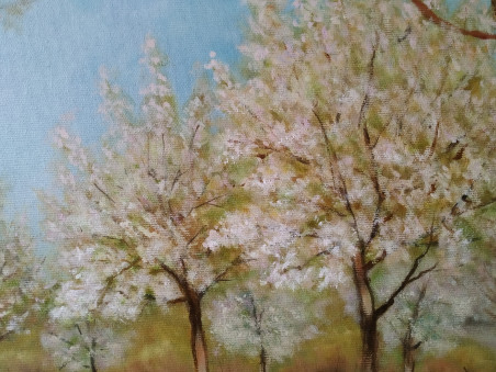 Blooming Gardens original painting by Ričardas Bidva. Home