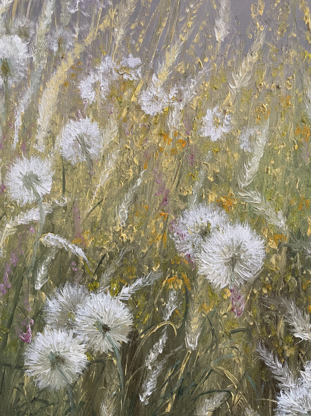 Dance of the morning grasses original painting by Danutė Virbickienė. Home