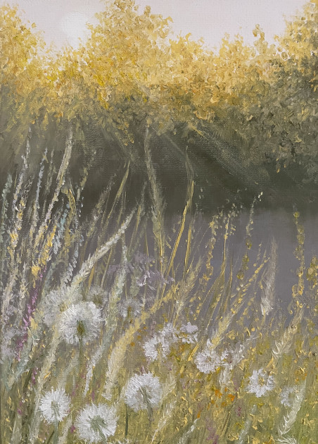 Dance of the morning grasses original painting by Danutė Virbickienė. Home