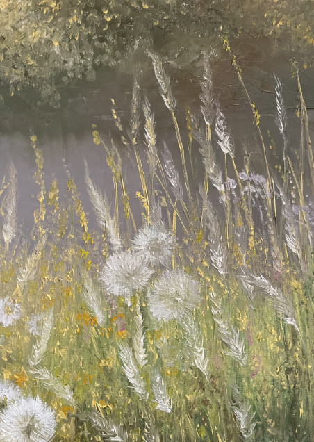 Dance of the morning grasses original painting by Danutė Virbickienė. Home