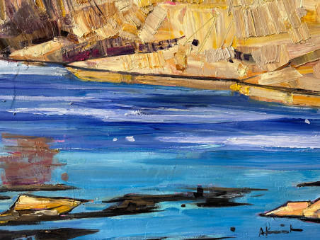 Landscape original painting by Arvydas Kašauskas. Home