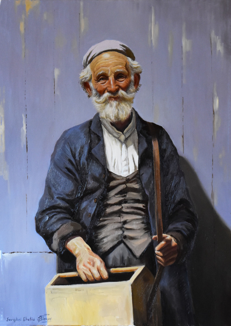 Buy Happy carpenter - painting by Serghei Ghetiu