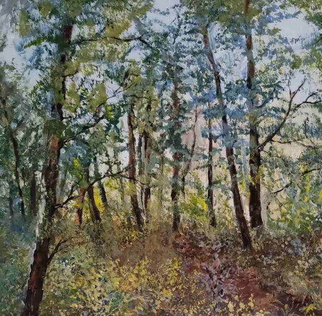 Forest Road original painting by Birutė Butkienė. Home