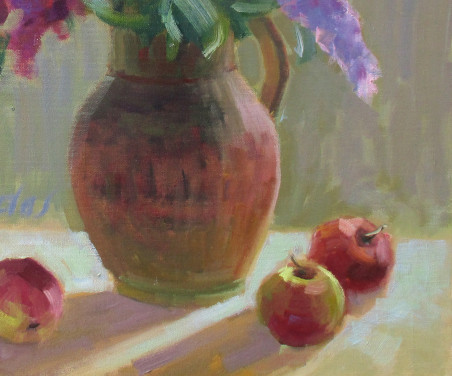 Lilacs with Apples original painting by Liudvikas Daugirdas. Home