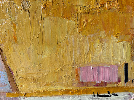 Composition (Yellow) original painting by Arvydas Kašauskas. Abstract Paintings