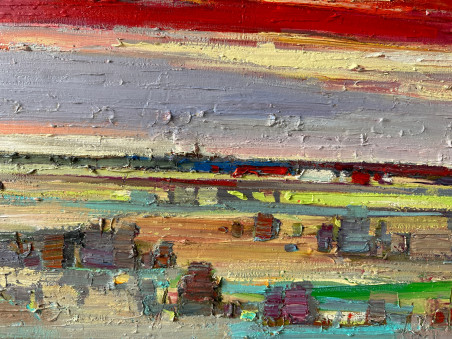 Landscape original painting by Arvydas Kašauskas. Home