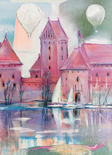 Castle Breath original painting by Daiva Kibildytė. Lithuanian Landscape Paintings