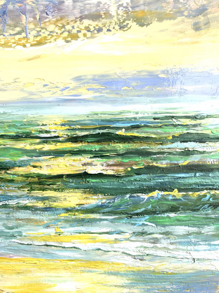 Baltic Sea original painting by Nijolė Grigonytė Lozovska. Sea