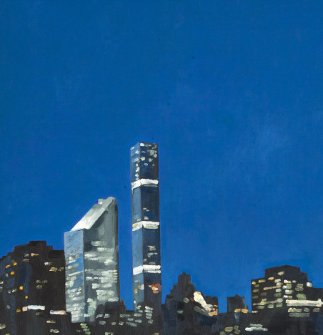 Nocturne in Manhattan original painting by Robert Bluj. Home