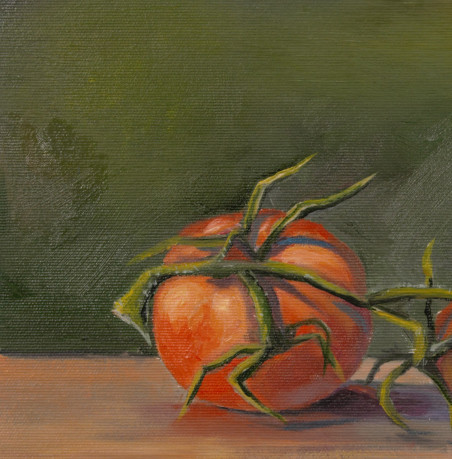 Tomatoes original painting by Vladimiras Jarmolo. Still-Life