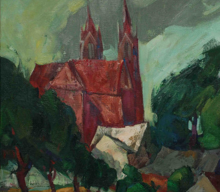 Church of Švėkšna original painting by Viktoras Binkis. Home