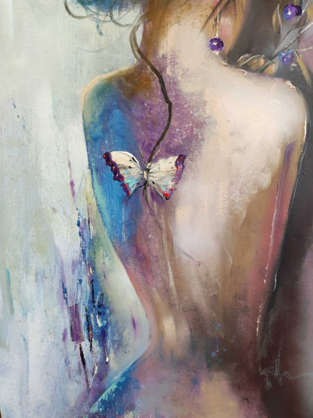 The Other Side of Silence original painting by Alvydas Venslauskas. Beauty Of A Woman