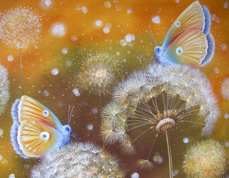 Butterflies original painting by Viktorija Labinaitė. Animalistic Paintings