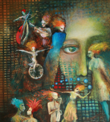 Circus original painting by Rolandas Butkevičius. Home