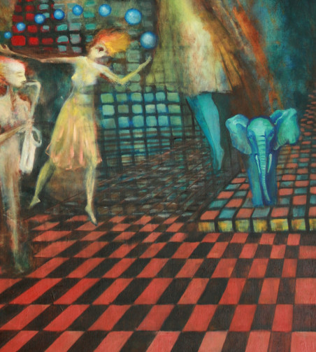 Circus original painting by Rolandas Butkevičius. Home