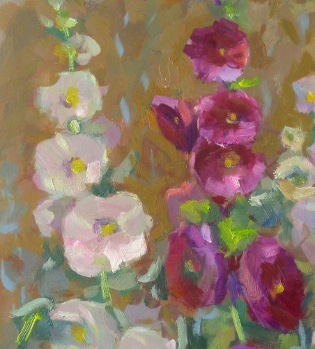 Hollyhock original painting by Liudvikas Daugirdas. Home