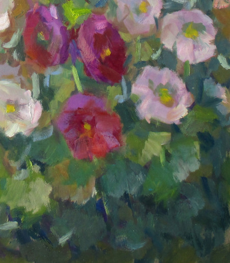 Hollyhock original painting by Liudvikas Daugirdas. Home