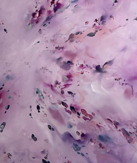 Into the Pink original painting by Daiva Karaliūtė. Abstract Paintings