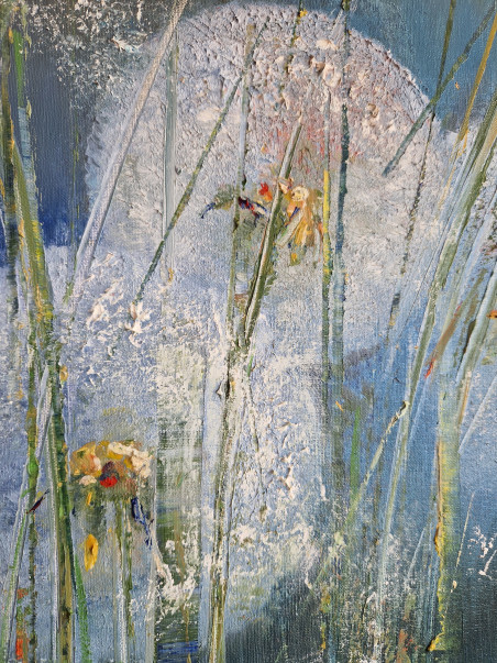 Dandelions original painting by Laima Giedraitienė. Talk Of Flowers