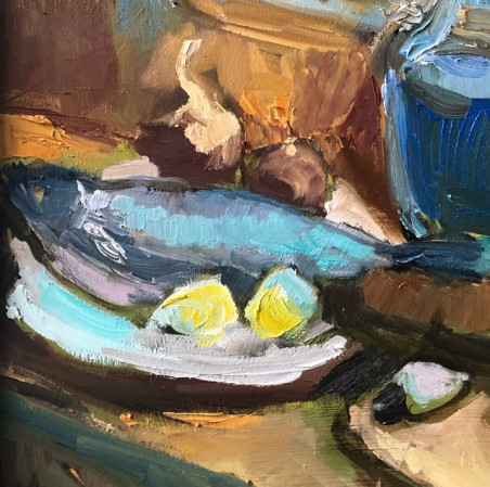 Still Life With Herring original painting by Valentinas Varnas. Home